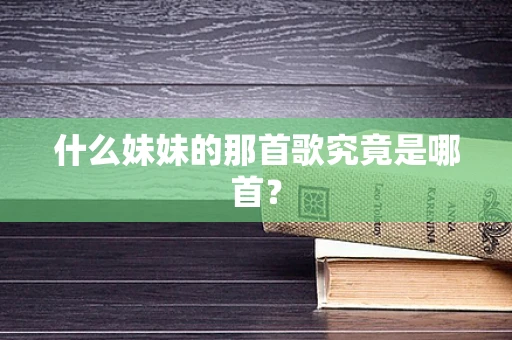 什么妹妹的那首歌究竟是哪首？