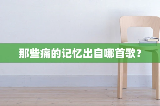 那些痛的记忆出自哪首歌？