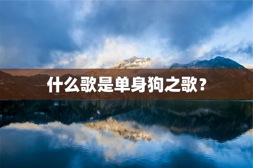 什么歌是单身狗之歌？