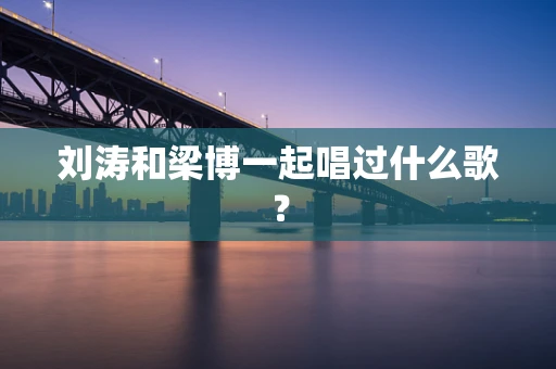 刘涛和梁博一起唱过什么歌？