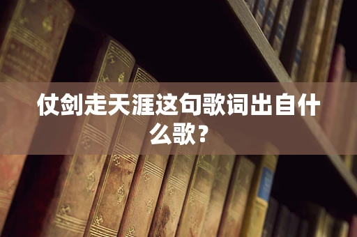 仗剑走天涯这句歌词出自什么歌？