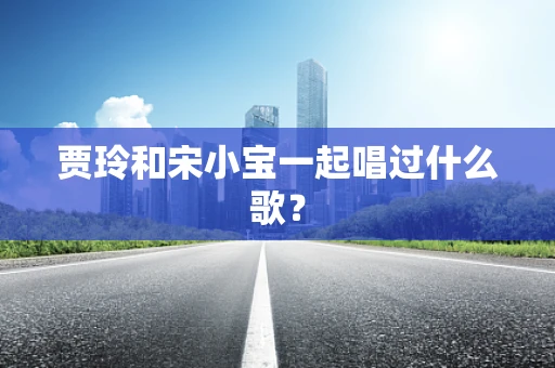 贾玲和宋小宝一起唱过什么歌？