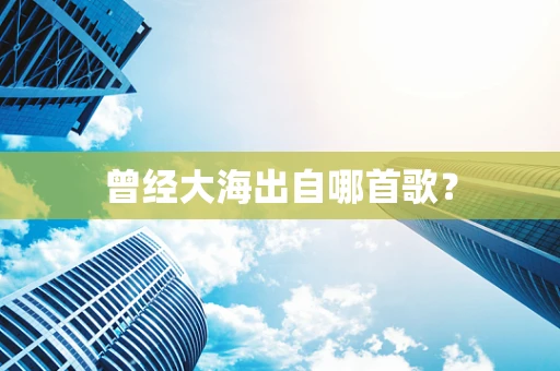 曾经大海出自哪首歌？