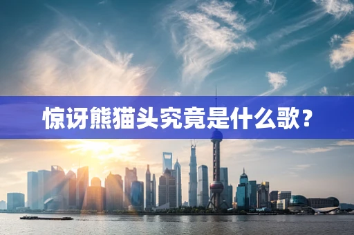惊讶熊猫头究竟是什么歌？