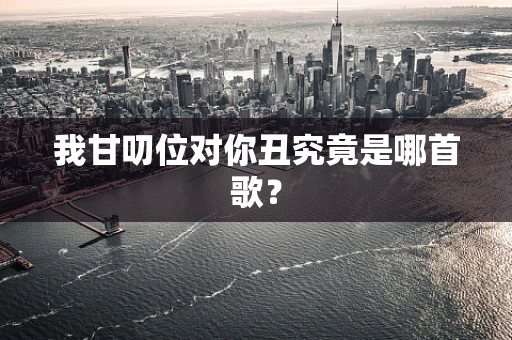 我甘叨位对你丑究竟是哪首歌？