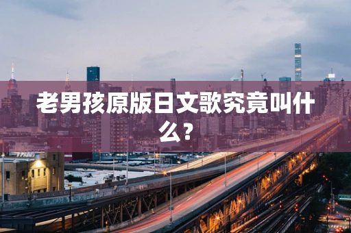 老男孩原版日文歌究竟叫什么？