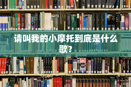 请叫我的小摩托到底是什么歌？